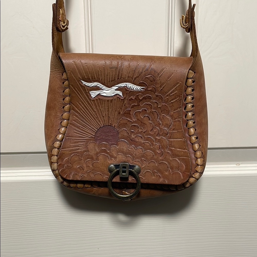 Brown Leather Crossbody Bag